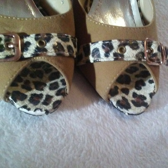 Women's Heels Peep Toes Mario D'boro Tiger/Tan - Picture 4 of 8